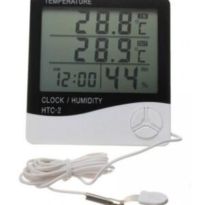 THERMOMETER HYGROMETER – TEMPERATURE HUMIDITY CLOCK – HTC-2 DIGITAL
